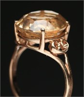 10k Gold & Yellow Topaz Ring - 2.28g