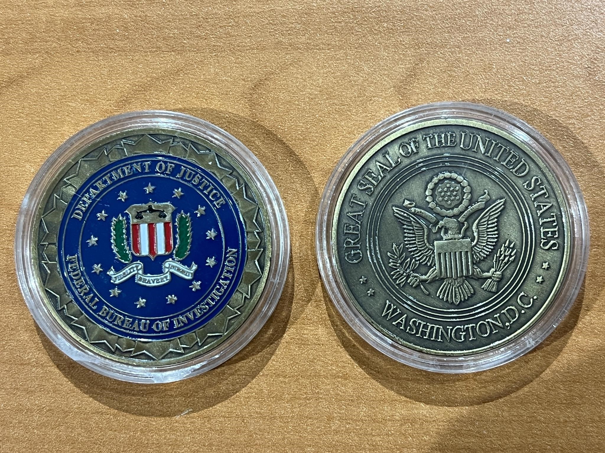 2- U.S. Prob Challenge Coins