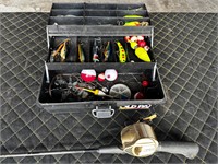 Fishing Rod & Reel w/Tackle Box of Lures