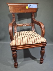 SMALL MAHOGANY DOLL & CHILDS CHAIR