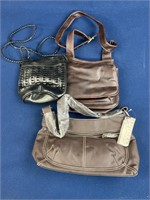 (3) Ladies purses, 2 are over the shoulder bags,