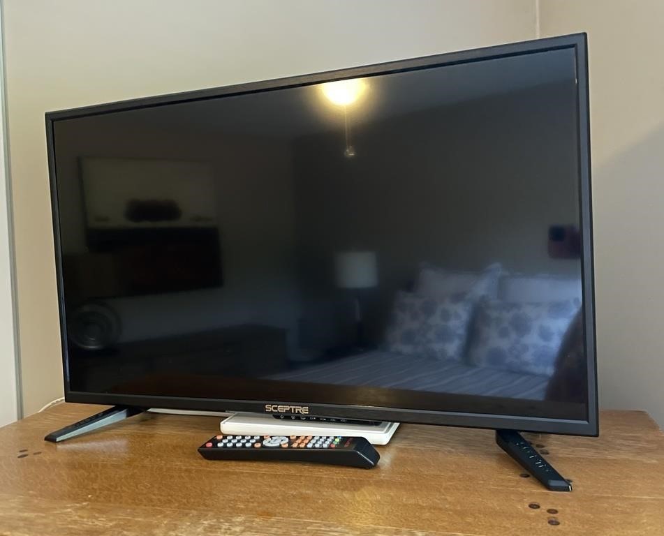 48” Sceptre Flat Screen Tv with Remote.