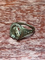 10k Yellow Gold Horse Diamond Ring Size 10