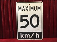 Retired 50km/h Highway Sign - 23.5" x 35.5"