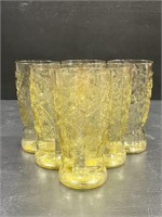 Vintage Amber Madrid Ice Tea/Water Glasses