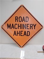 Plastic Road Machinery ahead sign