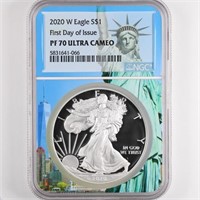 2020-W Proof Silver Eagle NGC PF70 UC