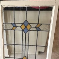 VINTAGE STAINED GLASS WINDOW