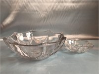 2- CRYSTAL BOWLS 8&4 INCH