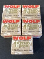 Wolf 7.62 x 39mm ammo.