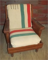 Habitant upholstered arm chair and Hudson Bay