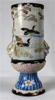 Late 18th century hand painted Oriental vase