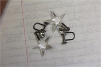 Pair of Sterling and Crystal Star Earrings