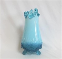 Vintage Northwood Turquoise Blue Opalescent Vase