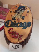 Cubs log slab clock, battery operated