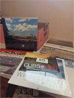 Lot of assorted Cubs calendars, various years