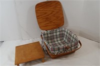 Longaberger Basket(12Sqx7"H) & Liner/Protector/Div