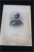 Vintage William McKinley Photo-Raised Notary Stamp