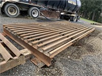 16' CATTLE GUARD, BUILT WITH RAILROAD TRACKS