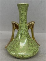22 karat gold trim decorated vase