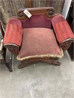 Vintage Arm Chair w/Claw Feet As Is