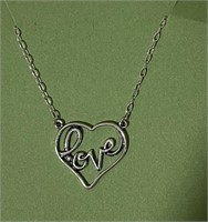 STERLING SILVER LOVE NECKLACE