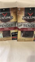 LOT OF 2 JACK LINKS EXTRA TENDER ORIGINAL 3.25 OZ