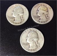 1945 & 1947D Silver Quarters