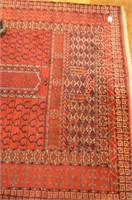 Red ground Turkoman rug