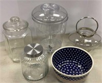 Bowl, canisters & jars