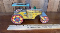 Vintage tin toy road roller battery operated-