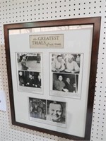 FRAMED GREATEST TRIALS OF ALL TIME 21" X 27"