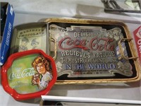 COCO-COLA SERVING TRAY & 2 ADVERTISEMENT TRAYS