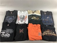 8pc Harley Davidson T Shirts w/ Orange County