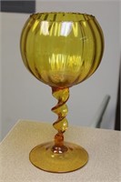 Amber Colour Glass Goblet/Bowl