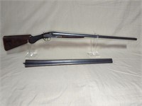 BAKER GUN CO. D.B. 12 GA. SHOTGUN W/ SECOND BARREL