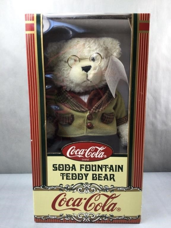 Coca Cola soda fountain teddy bear