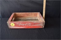 VTG Coca Cola Red Wodden Crate Tray