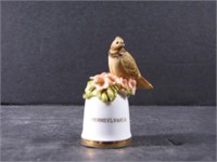 Pennsylvania State Bird and Flower Thimble by Suth