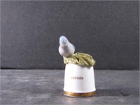 Nevada State Bird and Flower Thimble by Sutherland