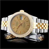 36MM DateJust Watch with Diamonds in YG/SS