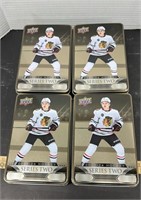 4 Empty Upper Deck Hockey Card Tins with Conner