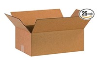 Corrugated Boxes, 16"L x 10"W x 6"H, (Pack of 25)