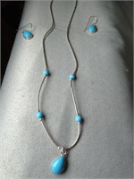 Matching Sterling Necklace & Earrings