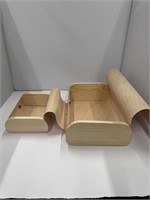 Set of 2 Wooden Folding Boxes