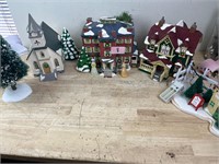Lot of “Snow Village” Hand Painted Light Up Houses