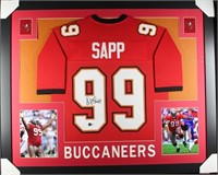 Autographed Warren Sapp Custom Framed Jersey