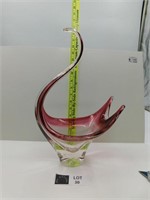 LARGE ART GLASS SWAN