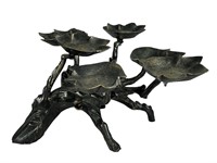 Massive Solid Bronze Tree Branch Candelabra