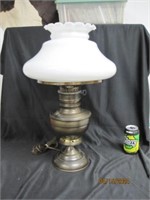 Vtg Brass Kerosene Lantern Lamp